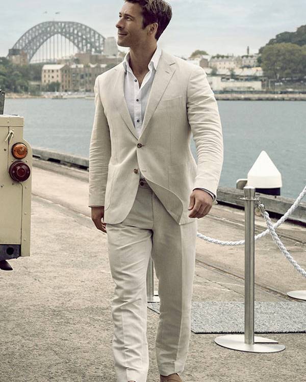 Anyone But You Glen Powell White Suit Anyone But You Glen Powell White Suit