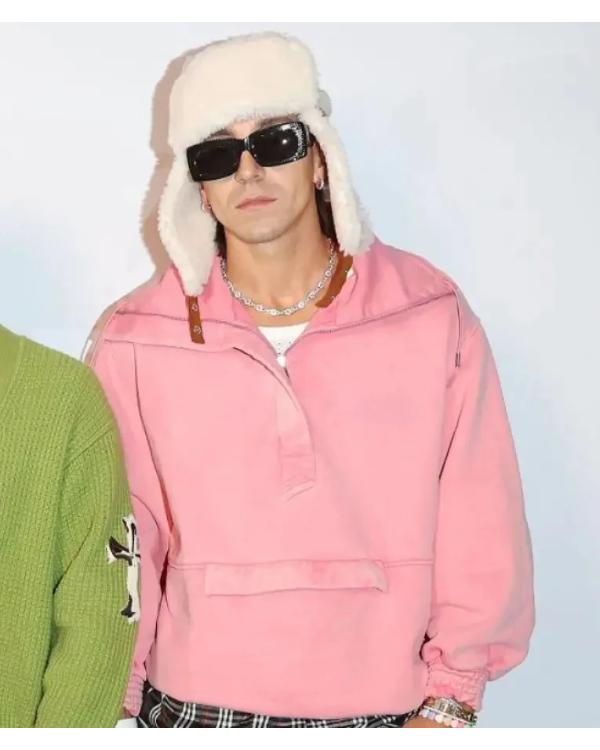 Antonino Pulvirenti Milan Fashion Week 2025 Pink Hoodie