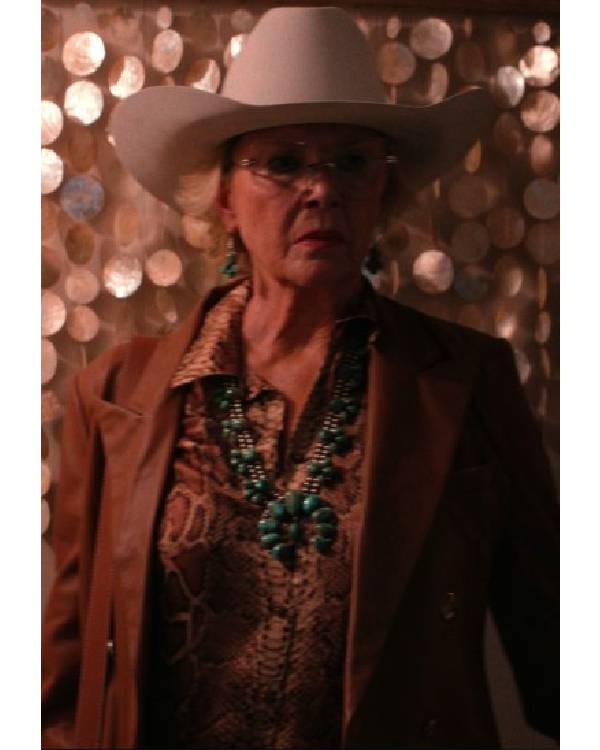 Dutton Ranch Annette Bening Snakeskin Print Shirt