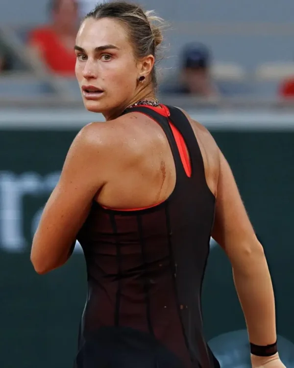 Aryna Sabalenka 2026 French Open Black Sheer Dress