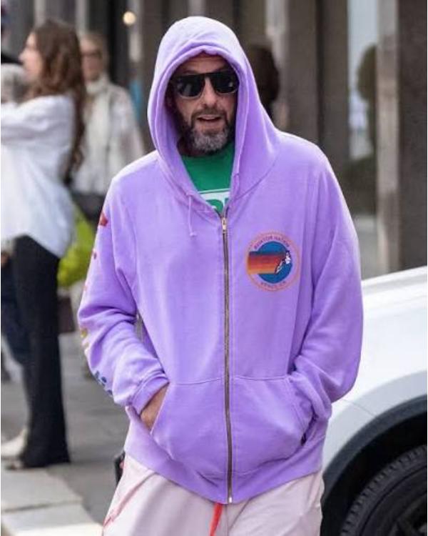 Adam Sandler Milan Fashion Week Purple Hoodie Adam Sandler Milan Fashion Week Purple Hoodie