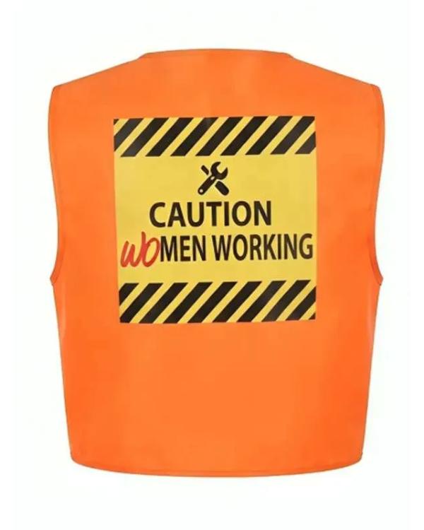 Caution Women Construction Orange Vest