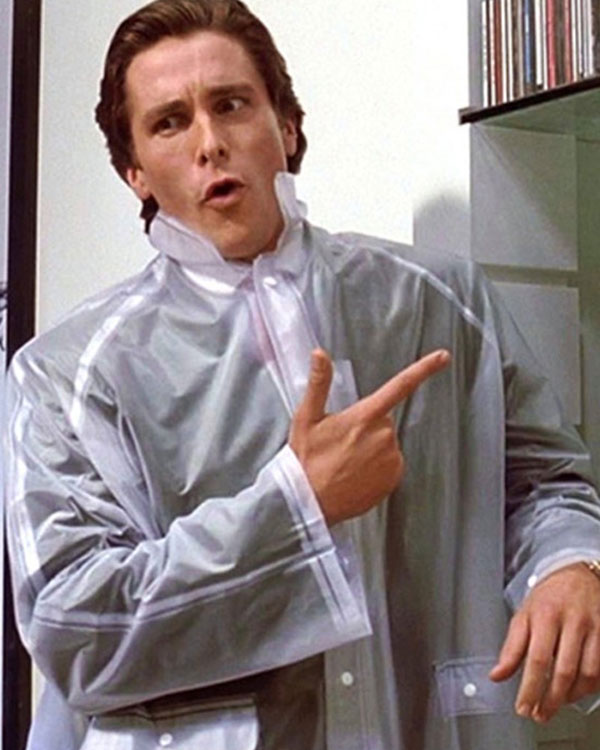 Christian Bale American Psycho Raincoat Costume Coat