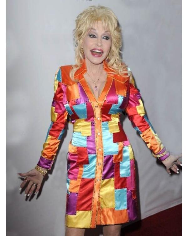 Dolly Parton's Patchwork Satin Coat of Many Colors Dolly Parton's Patchwork Satin Coat of Many Colors