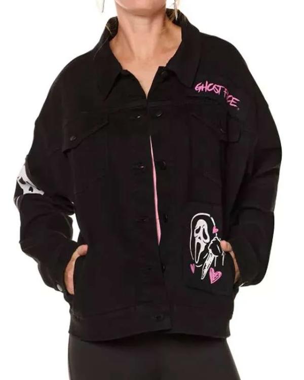 Ghostface No You Hang Up Black Denim Jacket