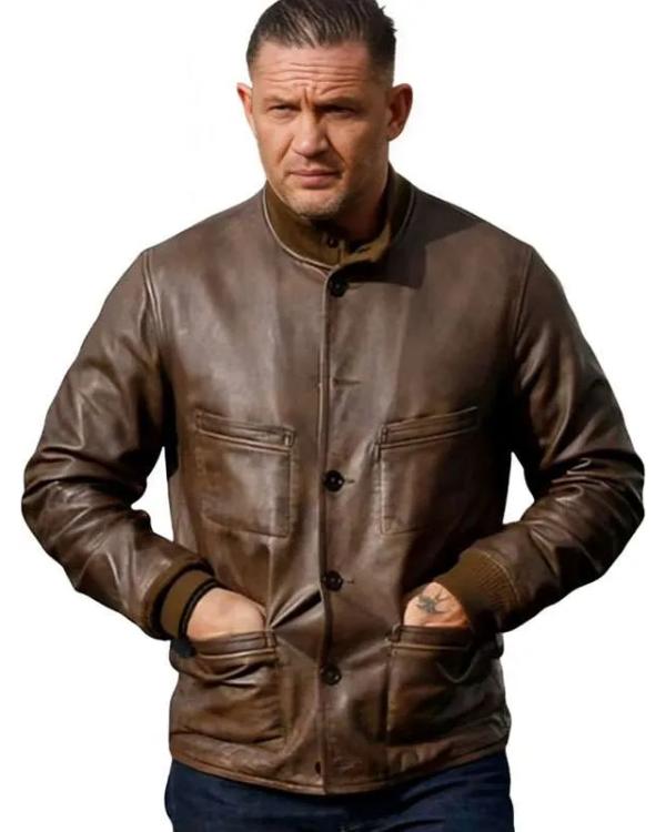 Mobland S02 Tom Hardy Brown Leather Jacket