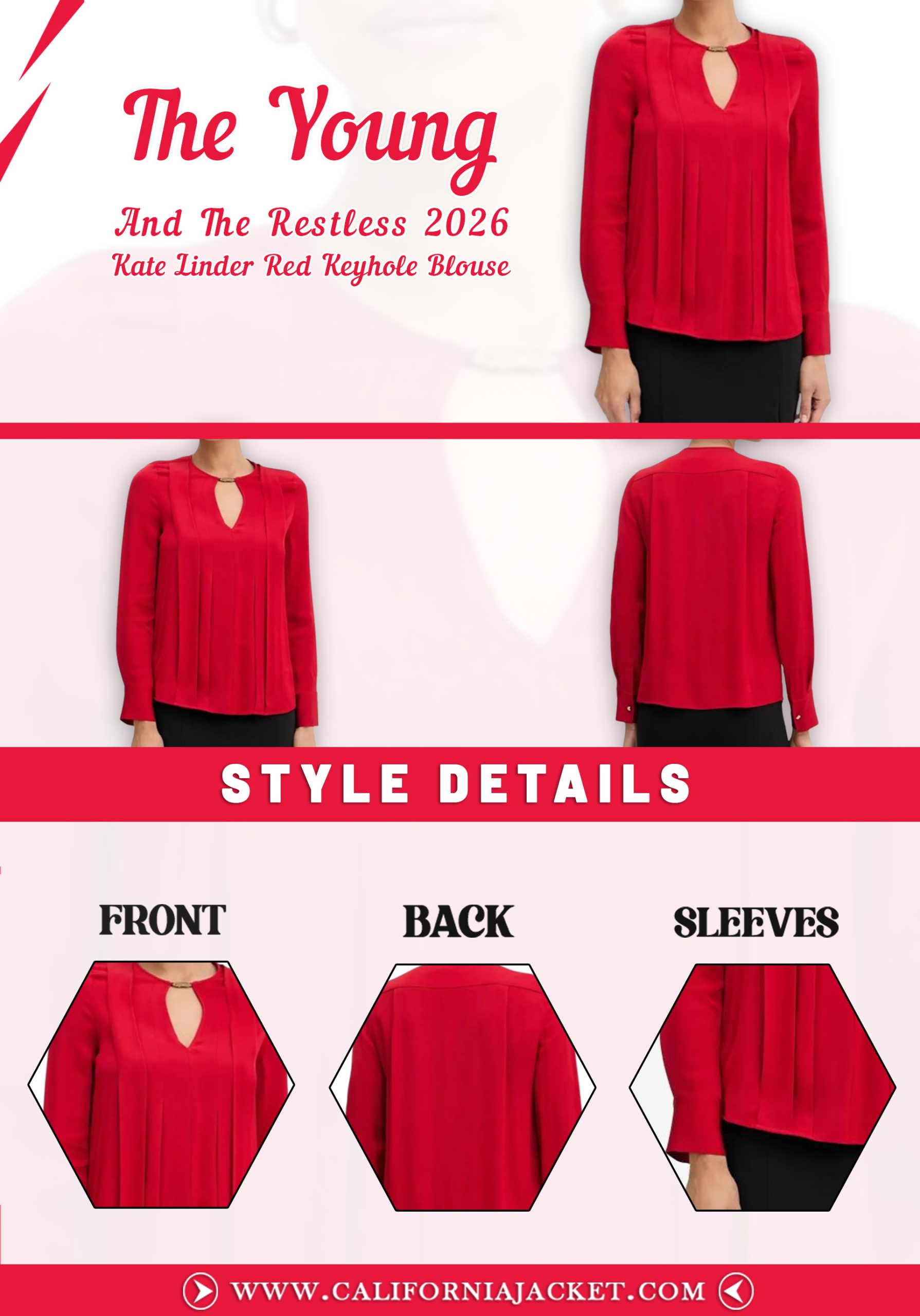 The-Young-And-The-Restless-2026-Kate-Linder-Red-Keyhole-Blouse